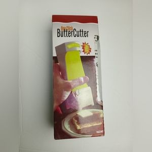 One Click Butter Cutter ABS Plastic Stainless Steel - Lemon Yellow NIB